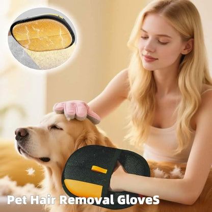 Newly Upgraded Pet Hair Removal Glove for Cats Dogs Reusable Electrostatic Cat Dog Hair Gloves Remover Tool for Sofa Clothes Bed